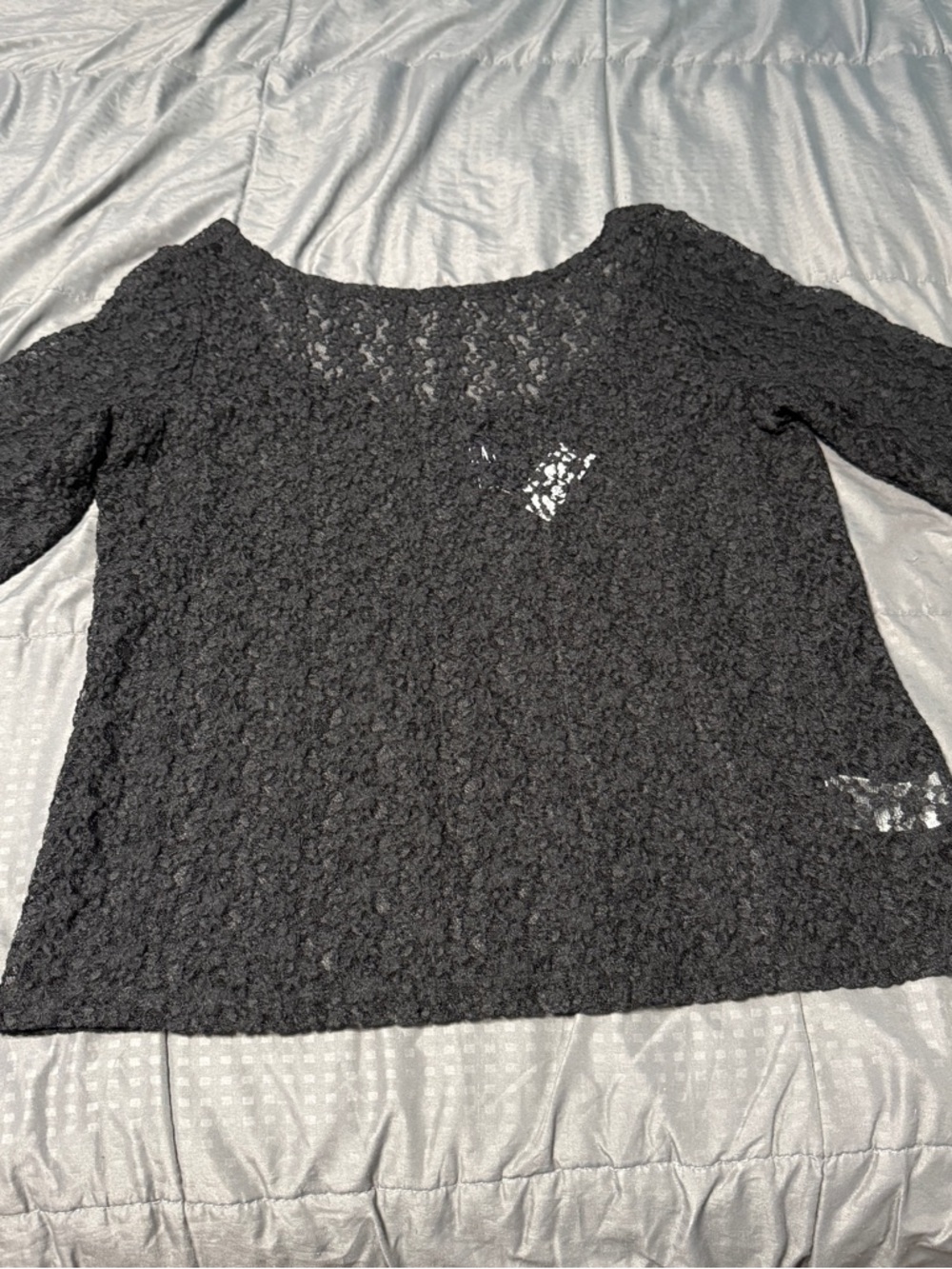gap Semi sheer black lace Floral shirt Size large New NWT